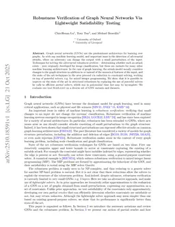 Robustness Verification of Graph Neural Networks Via Lightweight Satisfiability Testing