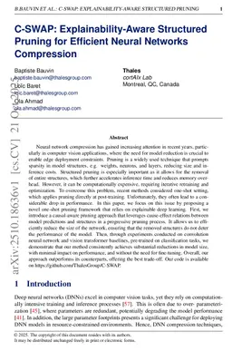 C-SWAP: Explainability-Aware Structured Pruning for Efficient Neural Networks Compression