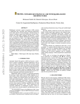 MLMA: Towards Multilingual ASR With Mamba-based Architectures