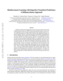 Reinforcement Learning with Imperfect Transition Predictions: A Bellman-Jensen Approach