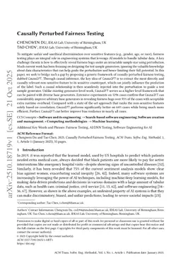 Causally Perturbed Fairness Testing