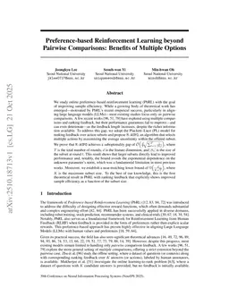 Preference-based Reinforcement Learning beyond Pairwise Comparisons: Benefits of Multiple Options