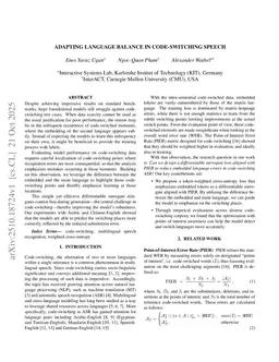 Adapting Language Balance in Code-Switching Speech