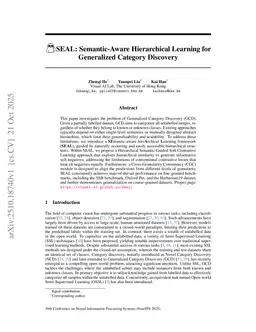 SEAL: Semantic-Aware Hierarchical Learning for Generalized Category Discovery