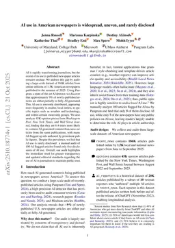 AI use in American newspapers is widespread, uneven, and rarely disclosed