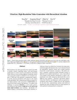 UltraGen: High-Resolution Video Generation with Hierarchical Attention