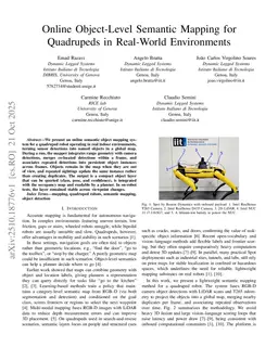 Online Object-Level Semantic Mapping for Quadrupeds in Real-World Environments
