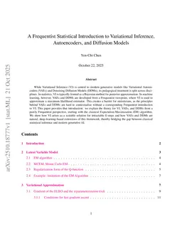 A Frequentist Statistical Introduction to Variational Inference, Autoencoders, and Diffusion Models