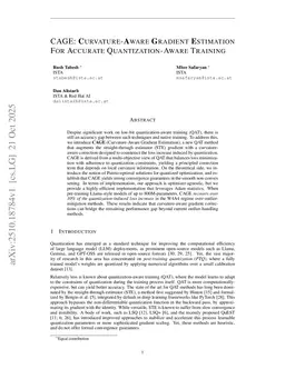 CAGE: Curvature-Aware Gradient Estimation For Accurate Quantization-Aware Training