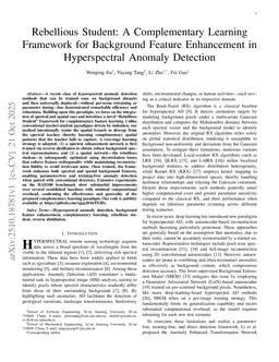 Rebellious Student: A Complementary Learning Framework for Background Feature Enhancement in Hyperspectral Anomaly Detection
