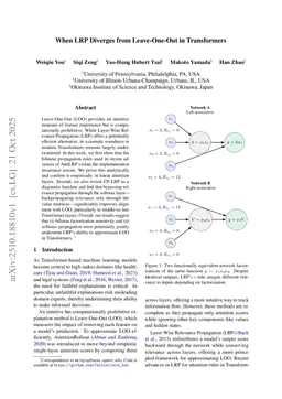 When LRP Diverges from Leave-One-Out in Transformers