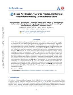 Grasp Any Region: Towards Precise, Contextual Pixel Understanding for Multimodal LLMs