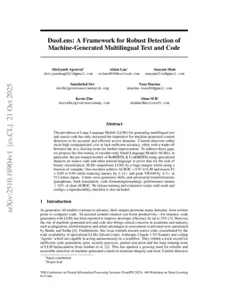 DuoLens: A Framework for Robust Detection of Machine-Generated Multilingual Text and Code
