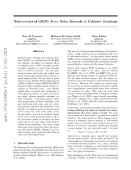 Noise-corrected GRPO: From Noisy Rewards to Unbiased Gradients