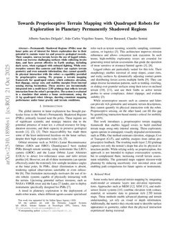 Towards Proprioceptive Terrain Mapping with Quadruped Robots for Exploration in Planetary Permanently Shadowed Regions