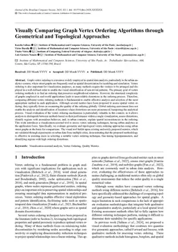 Visually Comparing Graph Vertex Ordering Algorithms through Geometrical and Topological Approaches