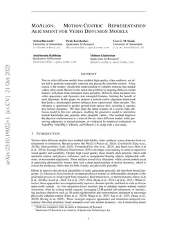 MoAlign: Motion-Centric Representation Alignment for Video Diffusion Models