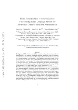 From Memorization to Generalization: Fine-Tuning Large Language Models for Biomedical Term-to-Identifier Normalization