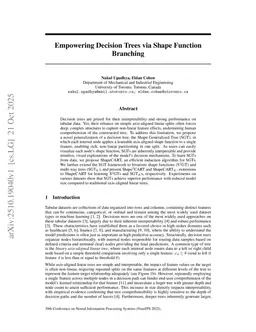 Empowering Decision Trees via Shape Function Branching