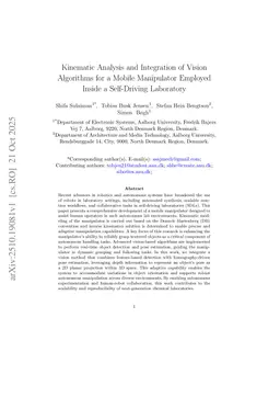 Kinematic Analysis and Integration of Vision Algorithms for a Mobile Manipulator Employed Inside a Self-Driving Laboratory