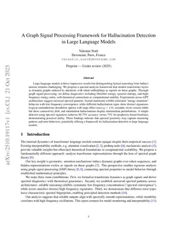 A Graph Signal Processing Framework for Hallucination Detection in Large Language Models