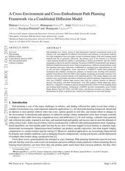 A Cross-Environment and Cross-Embodiment Path Planning Framework via a Conditional Diffusion Model