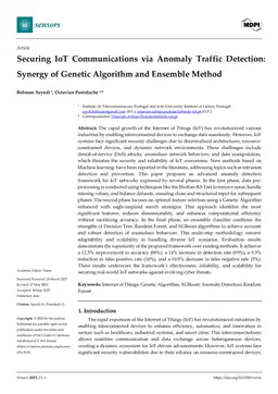 Securing IoT Communications via Anomaly Traffic Detection: Synergy of Genetic Algorithm and Ensemble Method
