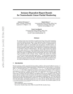 Instance-Dependent Regret Bounds for Nonstochastic Linear Partial Monitoring