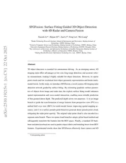SFGFusion: Surface Fitting Guided 3D Object Detection with 4D Radar and Camera Fusion