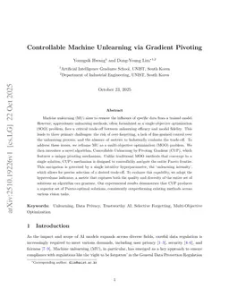 Controllable Machine Unlearning via Gradient Pivoting