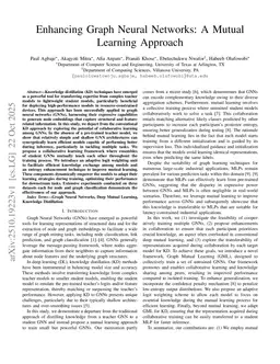 Enhancing Graph Neural Networks: A Mutual Learning Approach
