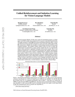 Unified Reinforcement and Imitation Learning for Vision-Language Models