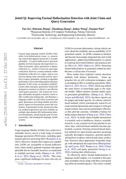 JointCQ: Improving Factual Hallucination Detection with Joint Claim and Query Generation