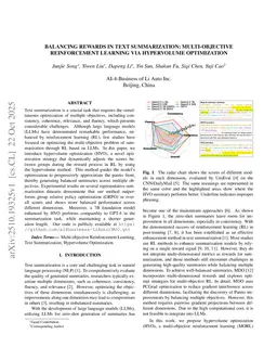 Balancing Rewards in Text Summarization: Multi-Objective Reinforcement Learning via HyperVolume Optimization