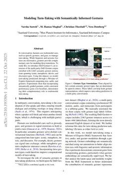 Modeling Turn-Taking with Semantically Informed Gestures