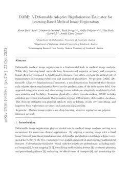 DARE: A Deformable Adaptive Regularization Estimator for Learning-Based Medical Image Registration