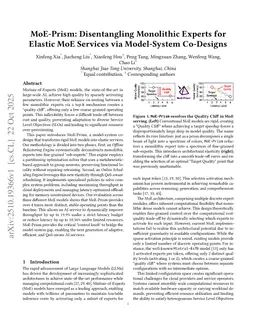 MoE-Prism: Disentangling Monolithic Experts for Elastic MoE Services via Model-System Co-Designs