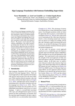 Sign Language Translation with Sentence Embedding Supervision