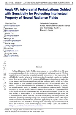 AegisRF: Adversarial Perturbations Guided with Sensitivity for Protecting Intellectual Property of Neural Radiance Fields