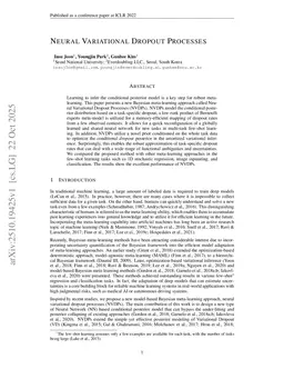 Neural Variational Dropout Processes