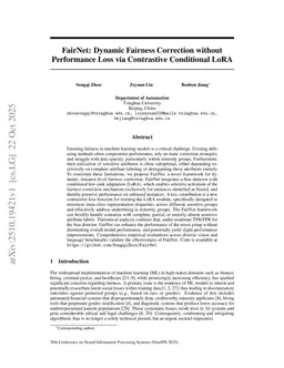 FairNet: Dynamic Fairness Correction without Performance Loss via Contrastive Conditional LoRA