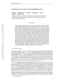 LLM Unlearning with LLM Beliefs