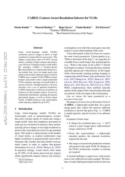 CARES: Context-Aware Resolution Selector for VLMs