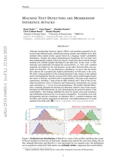 Machine Text Detectors are Membership Inference Attacks