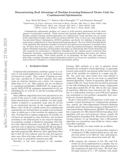 Demonstrating Real Advantage of Machine-Learning-Enhanced Monte Carlo for Combinatorial Optimization