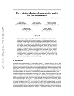 Uncertainty evaluation of segmentation models for Earth observation