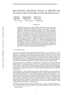 Decomposed Attention Fusion in MLLMs for Training-Free Video Reasoning Segmentation