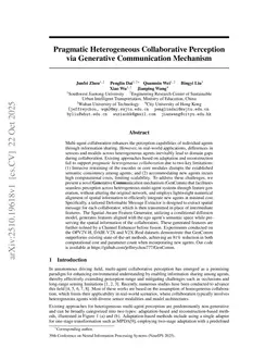 Pragmatic Heterogeneous Collaborative Perception via Generative Communication Mechanism