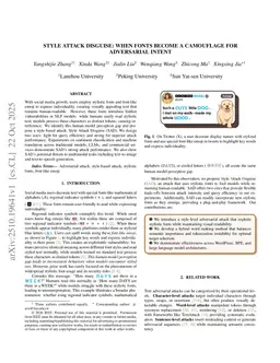 Style Attack Disguise: When Fonts Become a Camouflage for Adversarial Intent