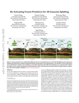 Re-Activating Frozen Primitives for 3D Gaussian Splatting